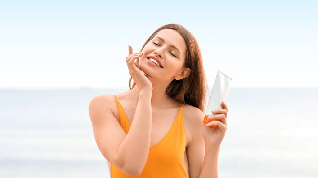 Using Australian gold tinted sunscreen