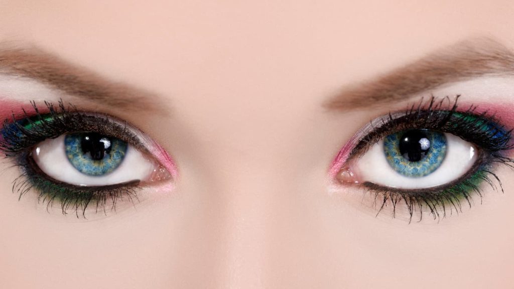 brown contacts on blue eyes
