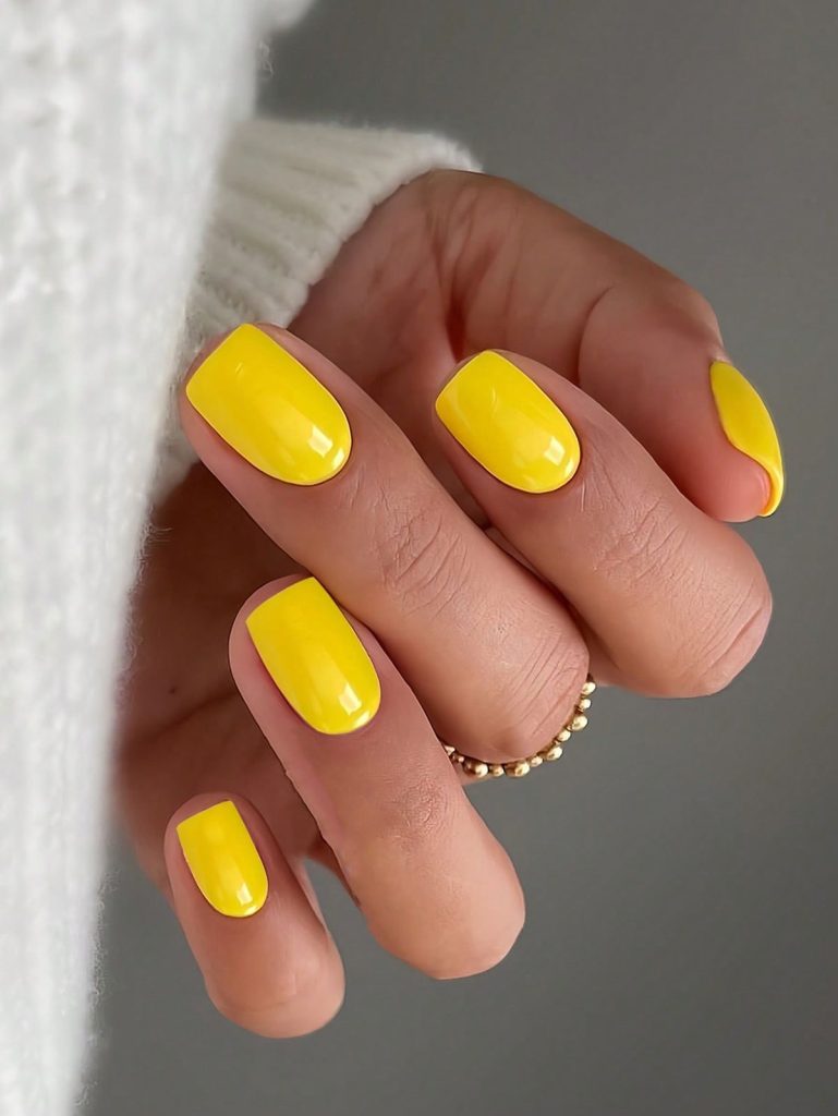 Lemon Yellow Pop nails