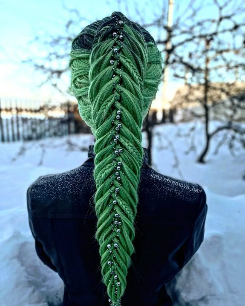 Half-Up Fishtail Braid (Prom Hairstyles for Medium Hair)