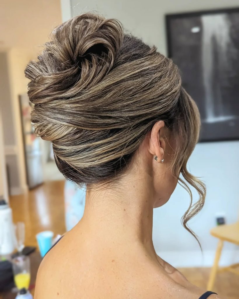 Low Twisted Bun (Prom Hairstyles for Medium Hair)