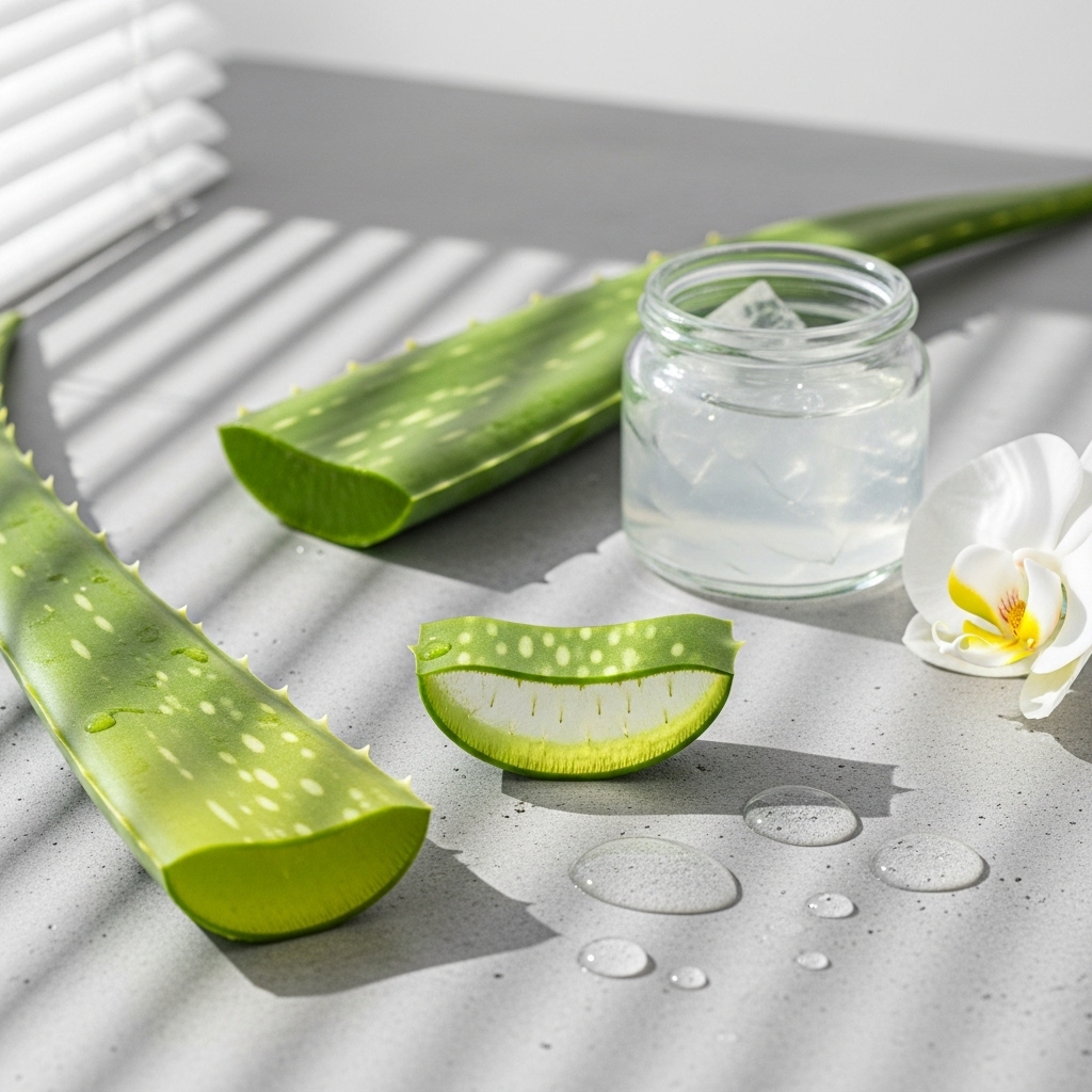 Aloe Vera Zen Garden" (minimalist healing)